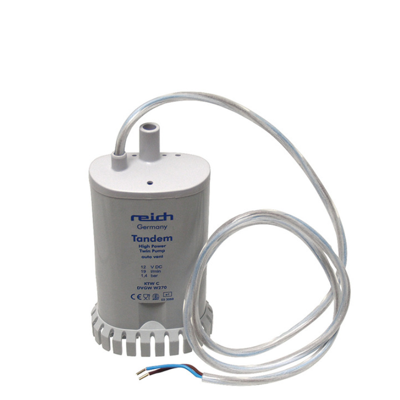 Pompa sommergibile Pompa di potenza Twin - 12 V , 10-12 mm Raccordo per tubo flessibile con attacco rapido
