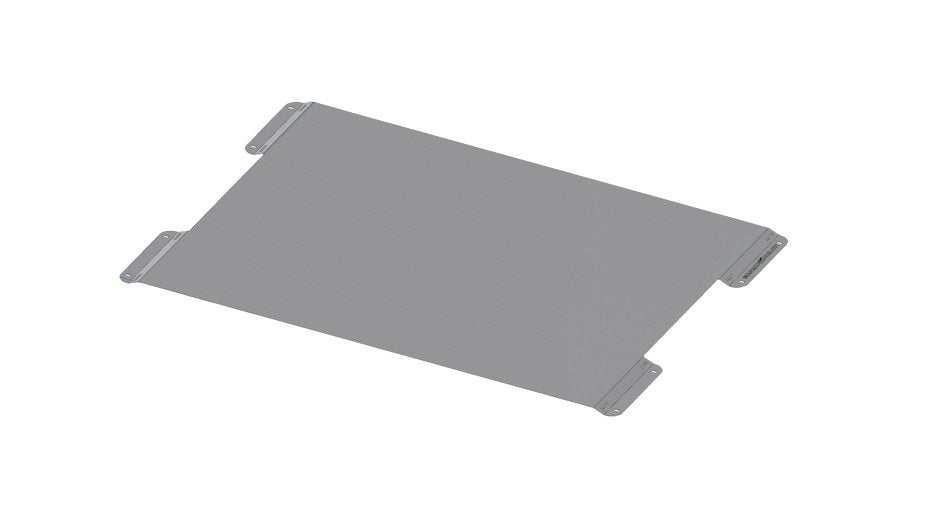 Abgebogenes Aluminium Blech für Solaranlage auf T5 / T6 Transporter, mit C-Nutenschiene