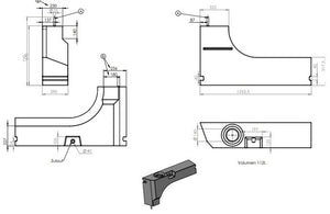 Frischwassertank für Kastenwagen Fiat Ducato und Baugleiche ab 2018 - 112 l