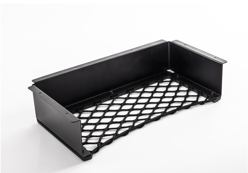 Vano portaoggetti preassemblato L - Nero Telaio in alluminio con rete elastica inclusa