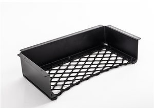 Vormontiertes Ablagefach L - Schwarz   Aluminiumrahmen inklusive elastischem Netz