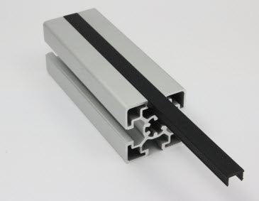 Abdeck- und Einfassprofil Nut 8I, schwarz