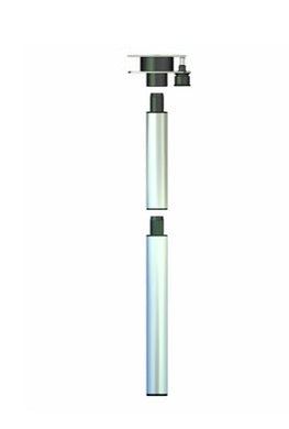 Ausdrehtischfuss aus Aluminium H700 mm - 3-teilig