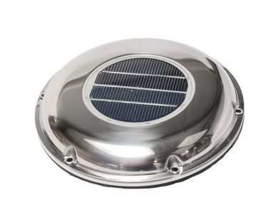 Edelstahl Solarventilator - Ø 215 mm   Lüften mit Sonnenenergie