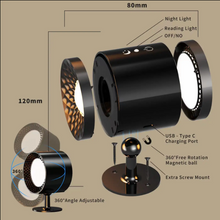 Laden Sie das Bild in den Galerie-Viewer, LED Spot Dimmbar mit Akku und Nachtfunktion, 3 verschiedene Weiss, USB-C