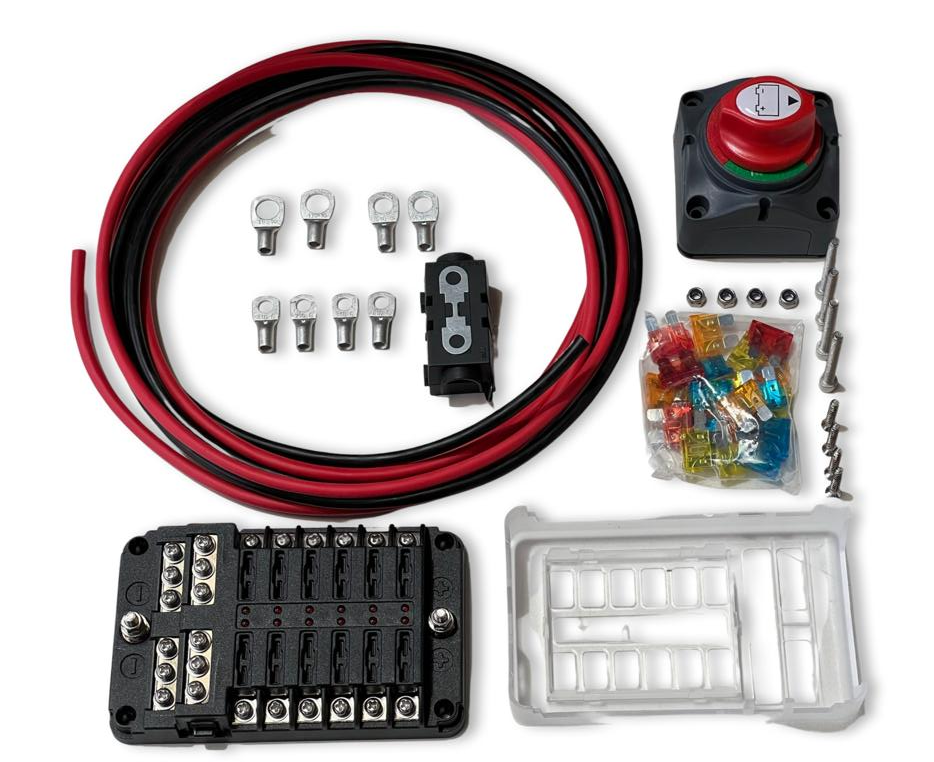 Connect-me Kit mit Sicherung und 2m Kabel, inkl. Sicherungshalter und Hauptschalter