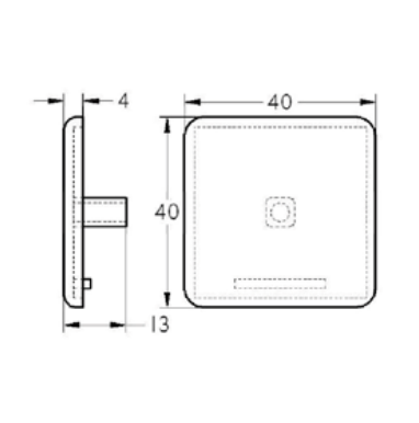 Copriprofilo nero, a clip, 40 x 40 o 40 x 80