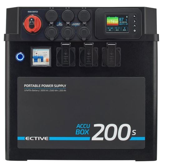 ECTIVE AccuBox 200S ou 300S LiFePO4 Powerstation 3000W 2560Wh ou 3840Wh