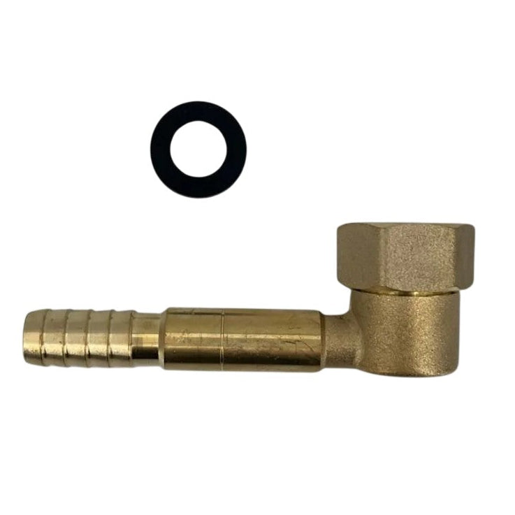 Messing Ellbogen 1/2" UM mit Quick-Fit Anschluss und 10mm