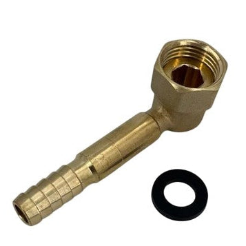 Messing Ellbogen 1/2" UM mit Quick-Fit Anschluss und 10mm