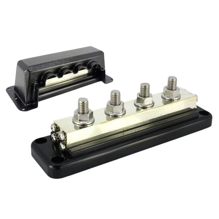 Victron Busbar + Cover 600A, 4x M10, Sammelschiene