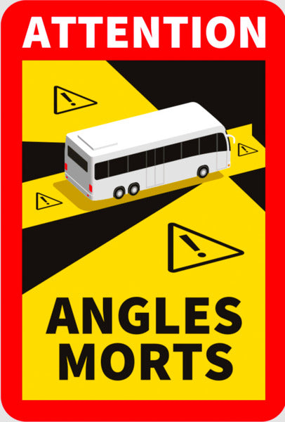 Warnschild Angles Morts Toter Winkel magnetisch