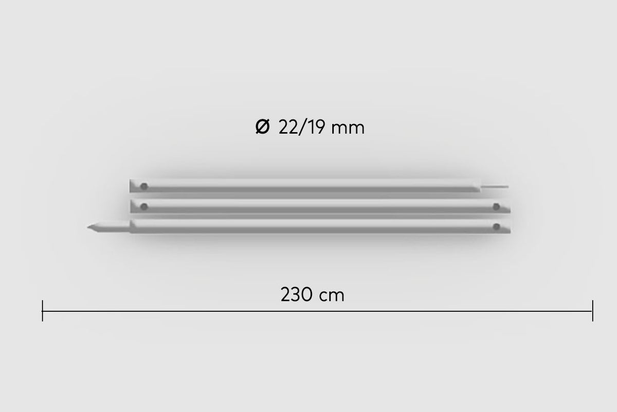 BENT Alu Teleskopstange bis 230cm