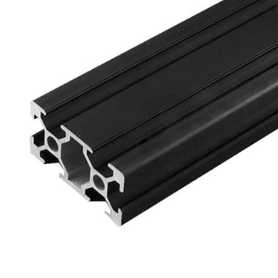 Aluprofil 40mm x 80mm, 1850mm lang, mit Nut, schwarz