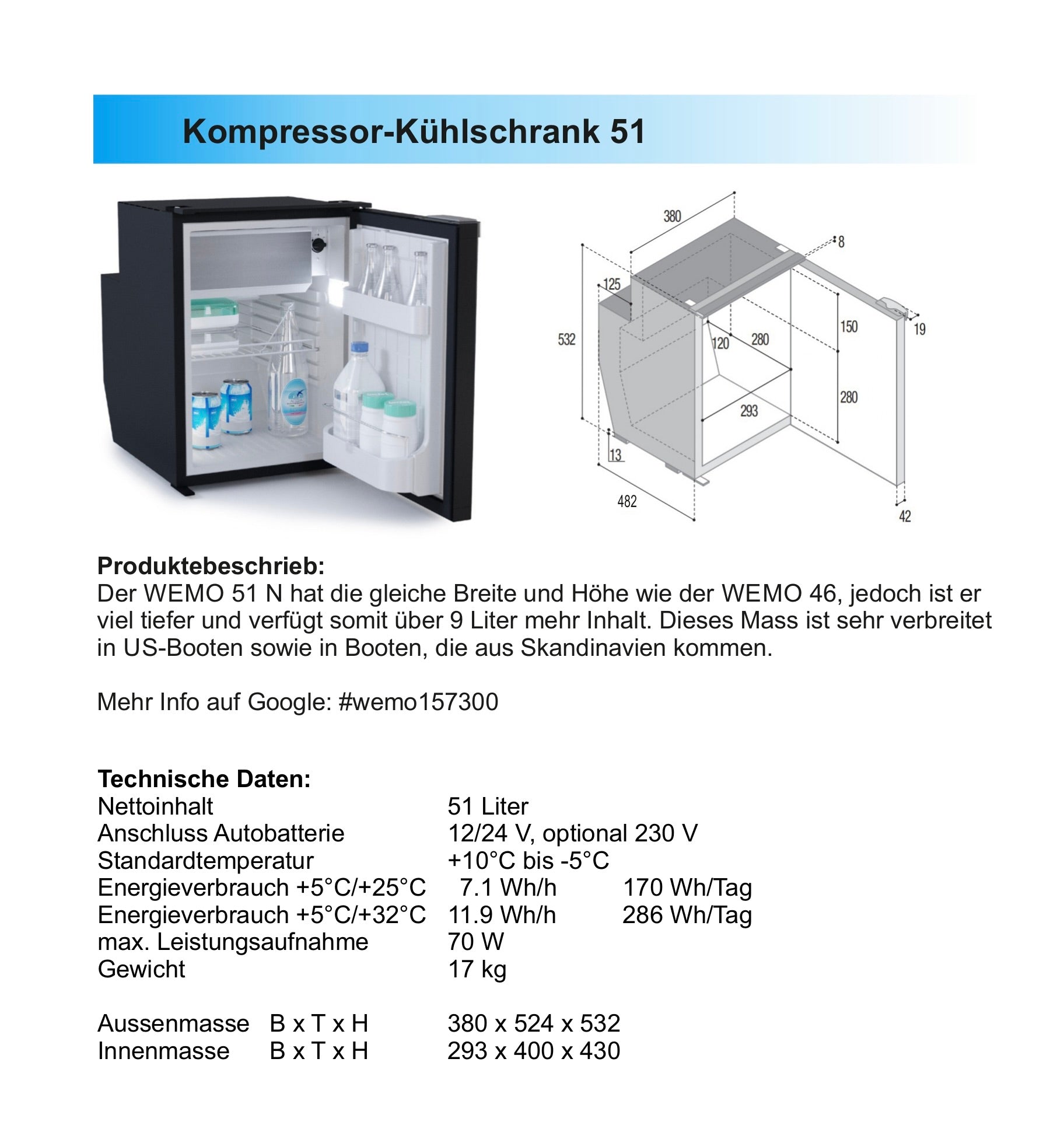 Kompressor Kühlschrank in DIVERSEN GRÖSSEN mit Gefrierfach