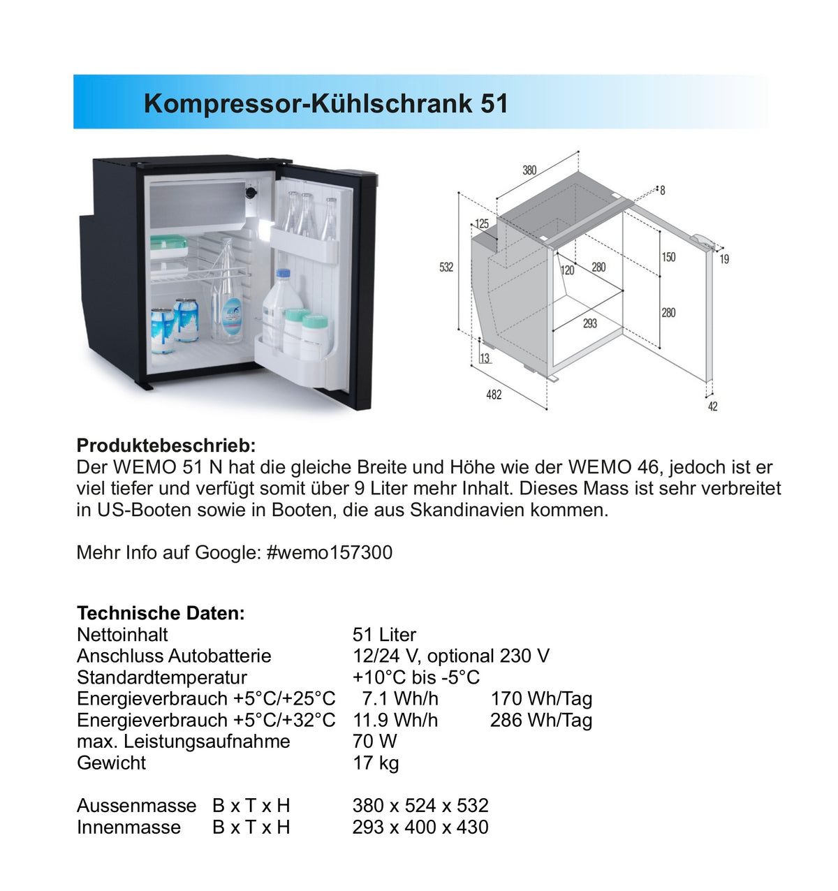 Kompressor Kühlschrank in DIVERSEN GRÖSSEN mit Gefrierfach