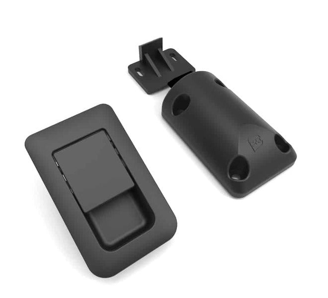 Serrure à ressort 36 x 59 mm pour épaisseur de porte 12 - 18 mm - Noir mat