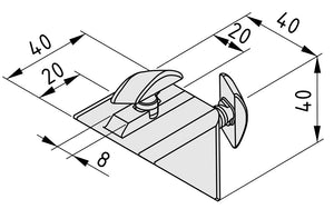 Automatik-Winkelsatz, um 2 Profil im Ecken zu verbinden, einschwenkbar