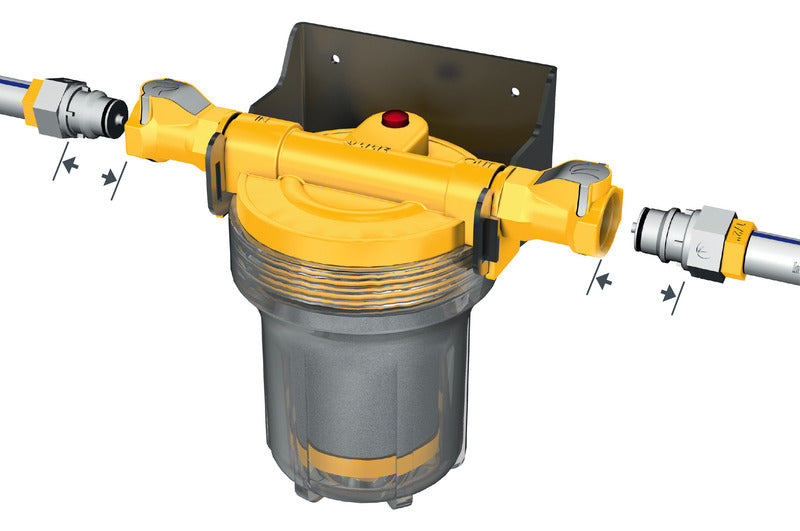 Certec Inline Turbo-Filtersystem Komplett-Set mit Halterung und Push-and-Connect Anschluessen