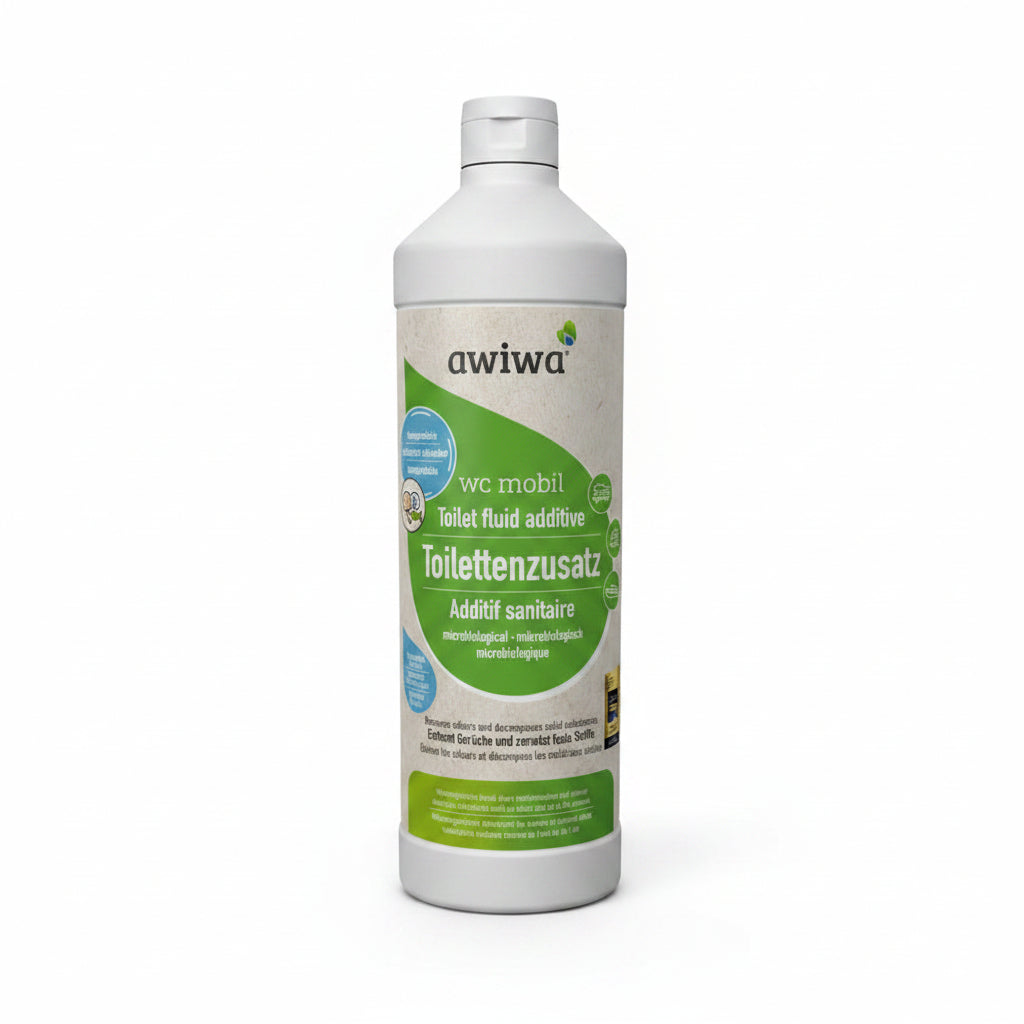 Awiwa WC Mobil Toilettenzusatz 1 Liter, Biologisch, Entfernt Gerüche und zersetzt feste Stoffe