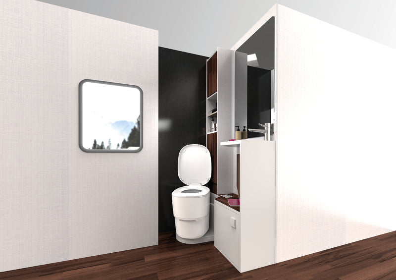 Clesana C1 - toilettes sans eau avec adaptateur en L