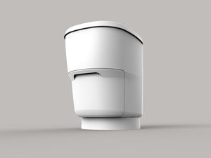 Clesana C1 – wasserlose Toilette mit Rundsockel