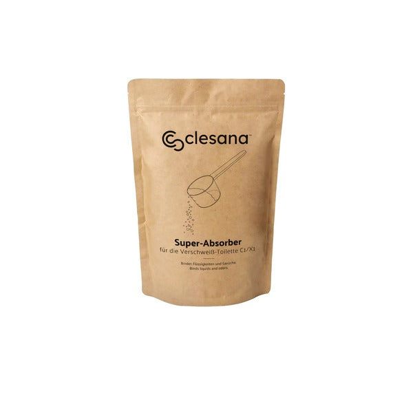 Clesana Absorber 1Kg, zum Aufsaugen der Flüssigkeit, Clesana Toilette