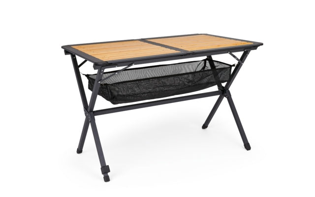 Berger Roya Alu-Bambus Rolltisch schwarz 110 x 70 cm