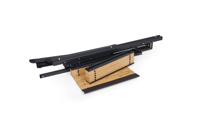 Berger Roya Alu-Bambus Rolltisch schwarz 110 x 70 cm