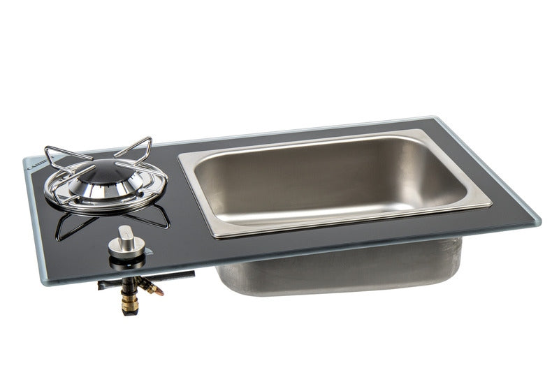 Combiné évier-cuisinière Vanstream - 1 feu avec verre sécurit