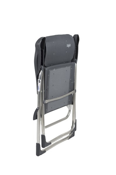 Crespo Campingstuhl AL-213 ‒ extra kompakt, dunkelgrau, verschiebbare