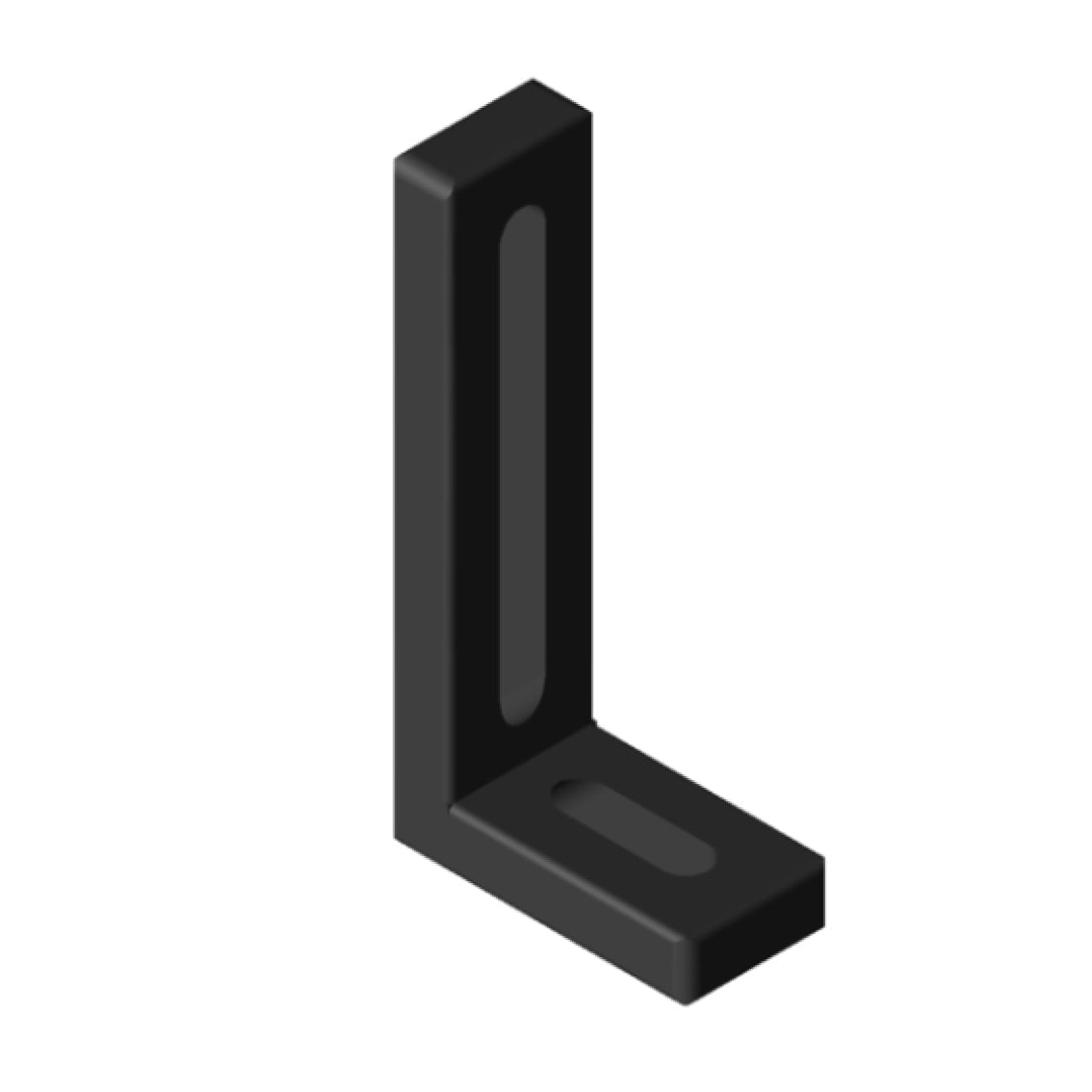 Staffa di montaggio 80x40 per profili in alluminio, nero