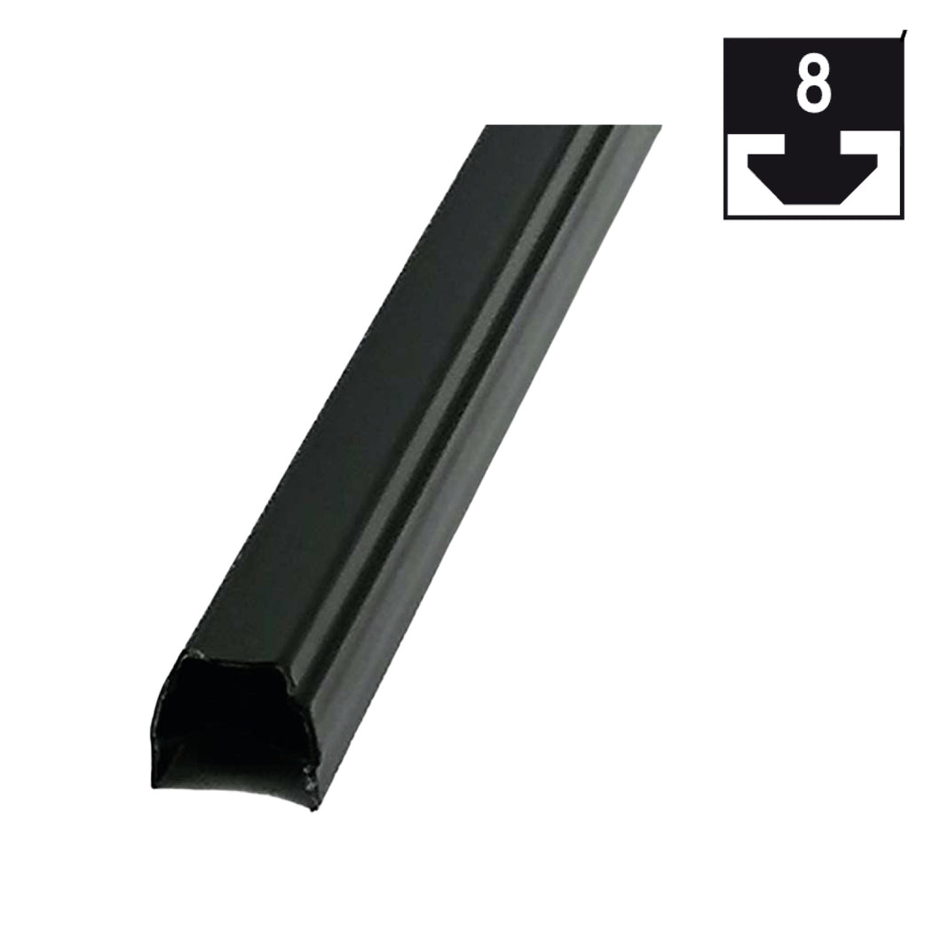 Abdeck- und Einfassprofil Nut 8I, schwarz