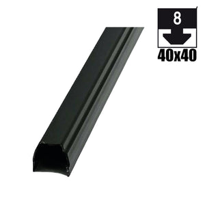 Abdeck- und Einfassprofil Nut 8I, schwarz