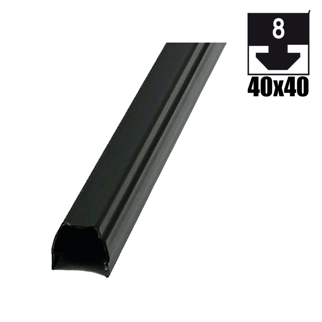 Abdeck- und Einfassprofil Nut 8I, schwarz