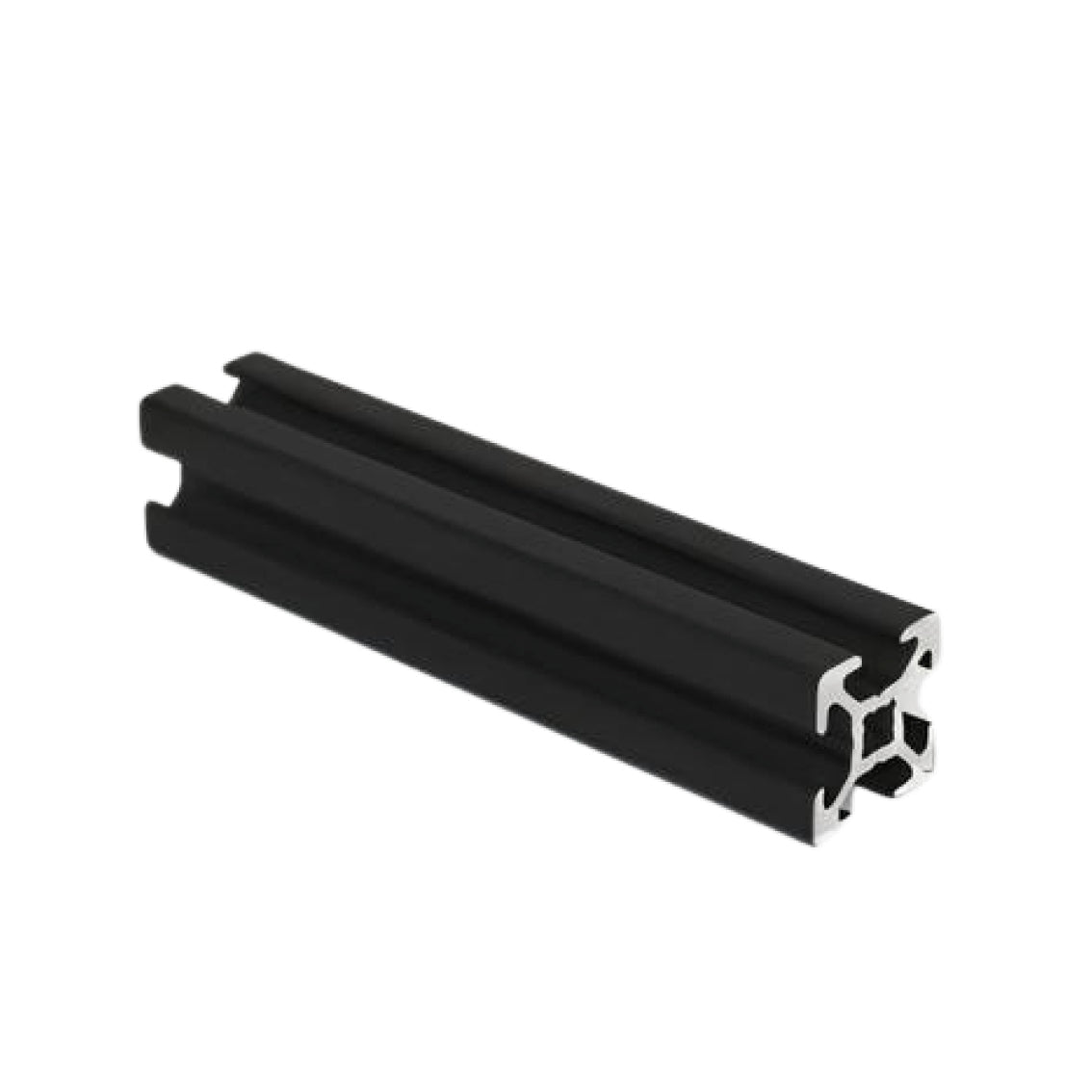 Profilo in alluminio, 20 mm x 20 mm, lungo 1850 mm, con scanalatura B, nero