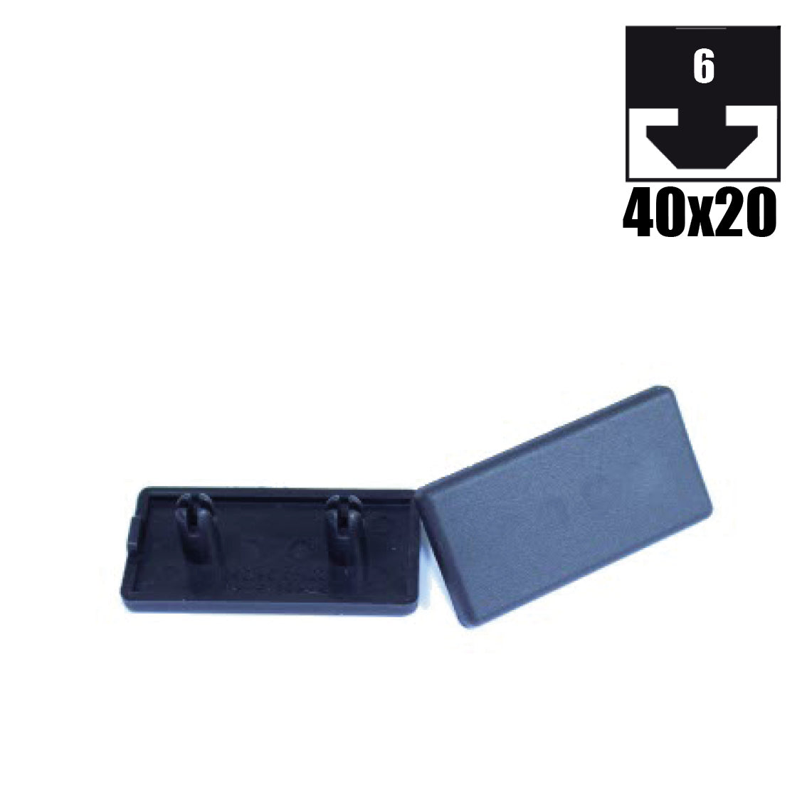 Profilabdeckkappe 20x40 Nut 6