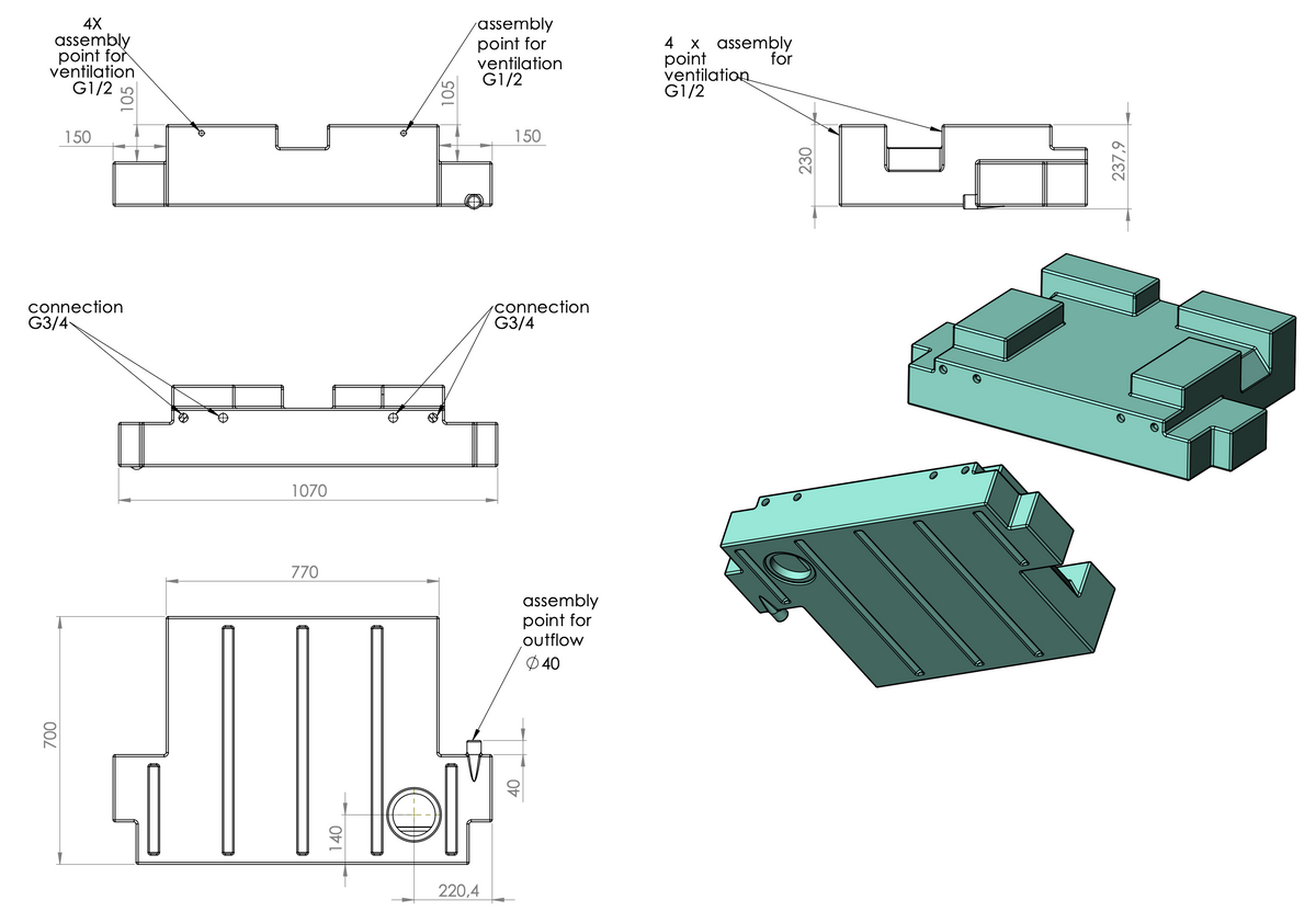 95 Liter Abwassertank Sprinter / Crafter / MAN