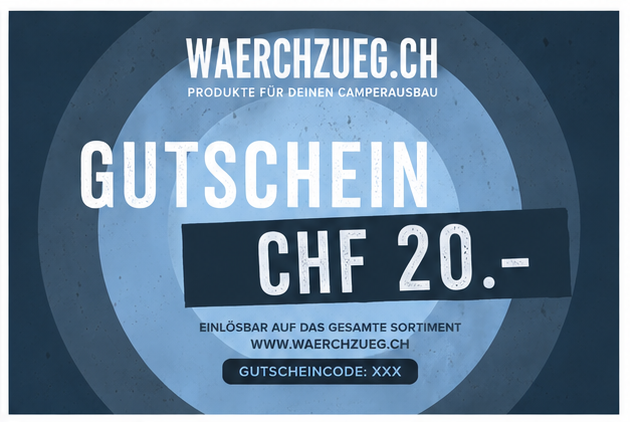 Gutschein für gesamten Shop, 10.- / 20.- / 50.- / 100.- / 200.- / 300.- / 500.-