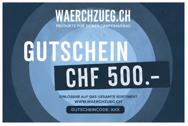 Gutschein für gesamten Shop, 10.- / 20.- / 50.- / 100.- / 200.- / 300.- / 500.-