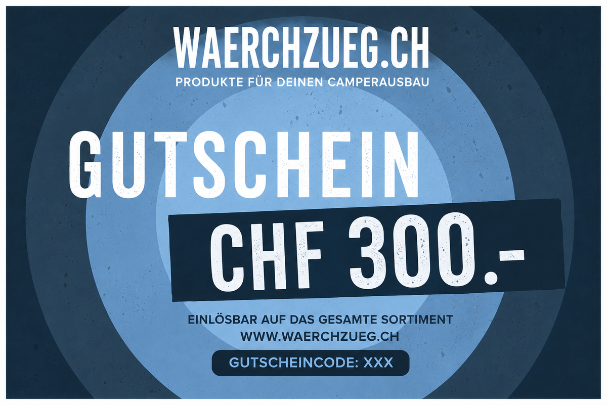 Gutschein für gesamten Shop, 10.- / 20.- / 50.- / 100.- / 200.- / 300.- / 500.-