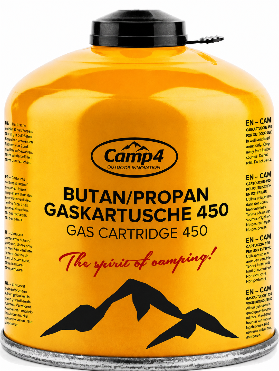 Camp4 Gaskartusche Schraubkartusche 450G Butan/Isobutan/Propan