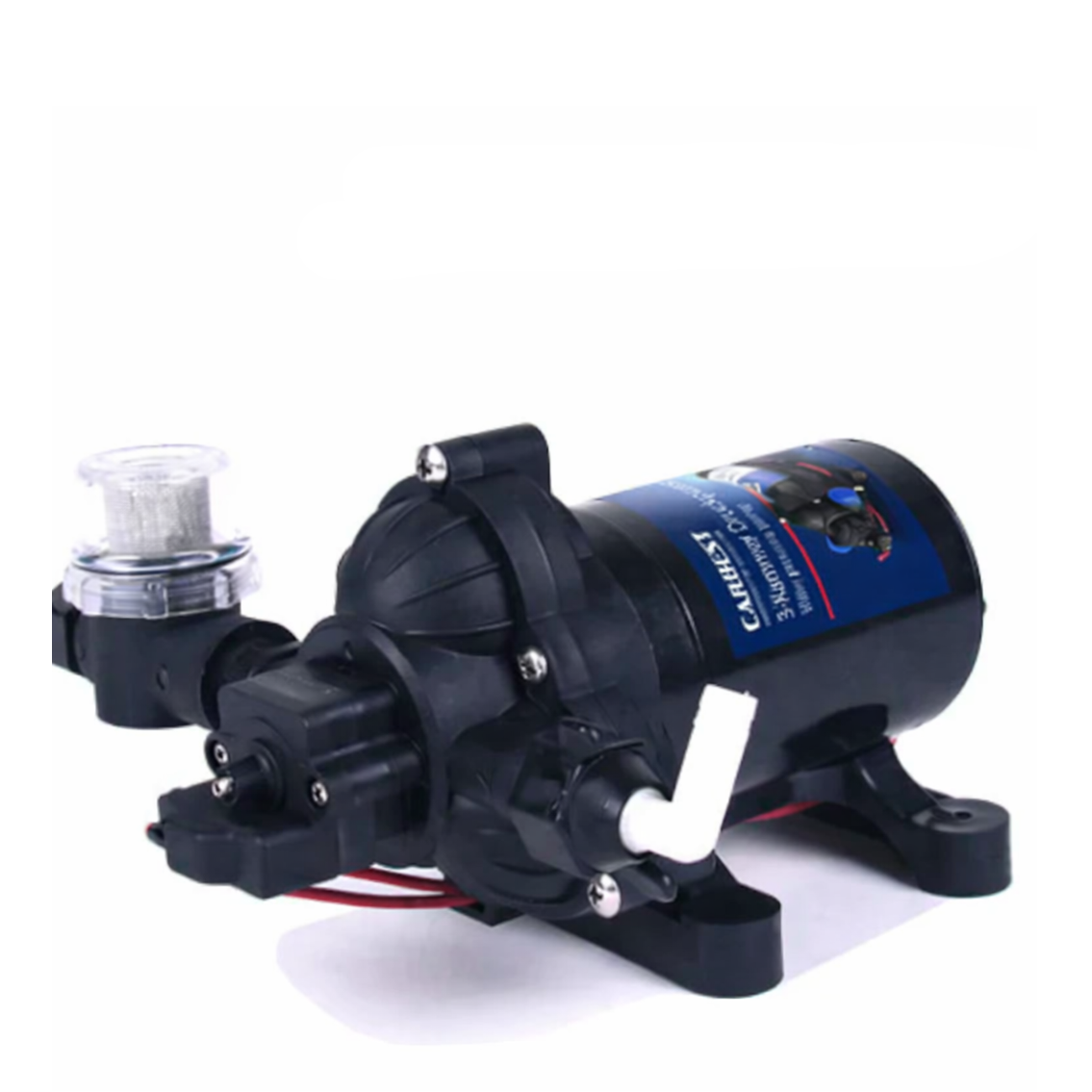 Pompe à eau 12V 8l / min, 3 chambres, 1.4 bar avec by-pass