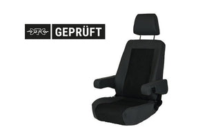 Pilotensitz S 6.1 - mit Bezug Tavoc 2 Grau/Schwarz