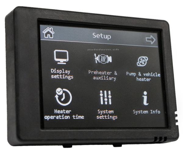 Comfort Touch –digitales Steuerpanel für 12V/24V Standheizungen Autoterm | PU-28