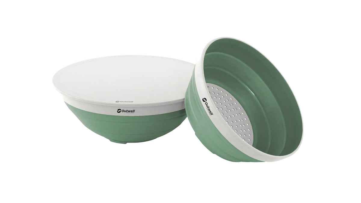 Set Schüssel und Sieb Outwell Collaps faltbar shadow green