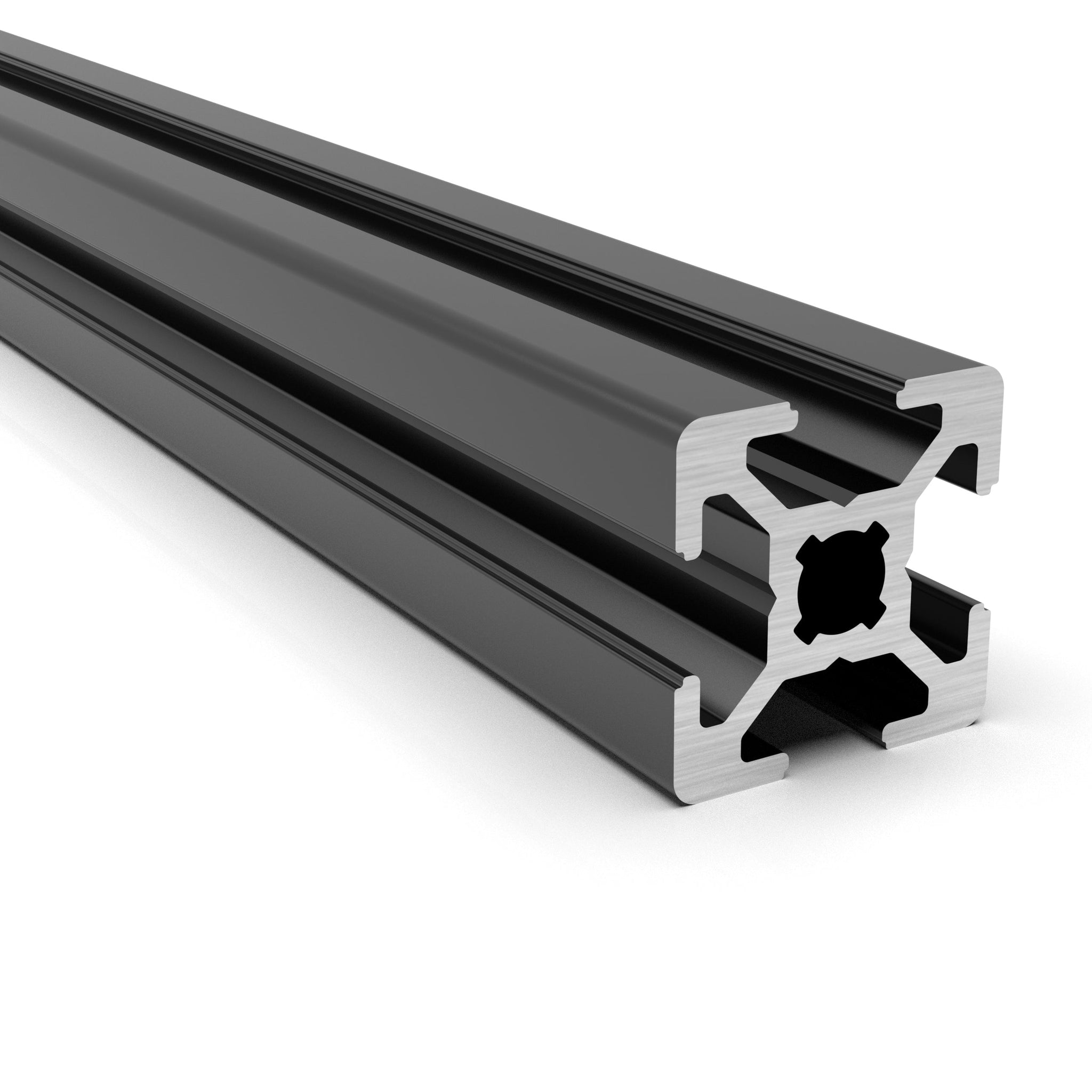 Aluprofil, 20mm x 20mm, 1850mm lang, mit Nut B, schwarz