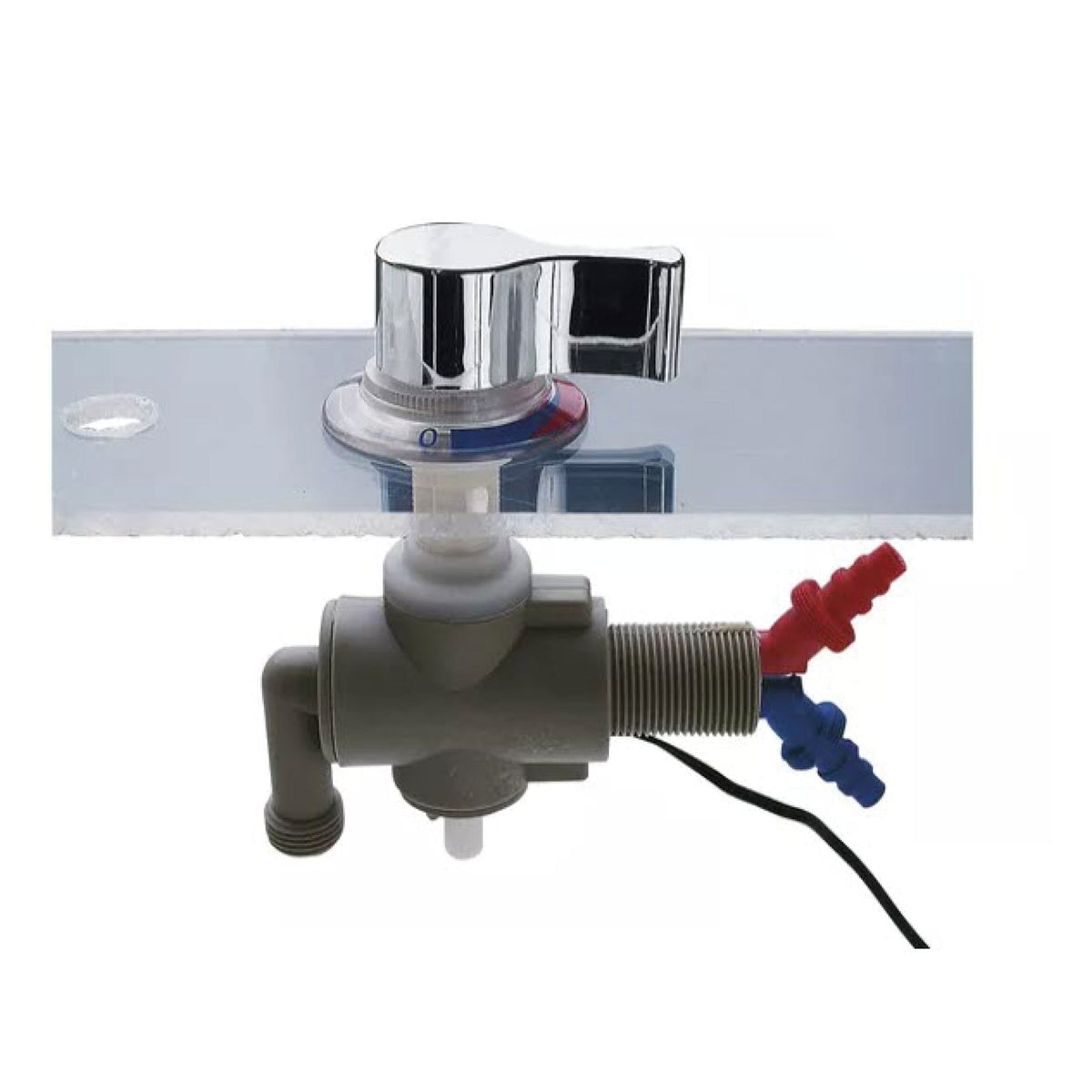 Miscelatore sottobanco Reich Mono-Mix UT con microinterruttore cromato