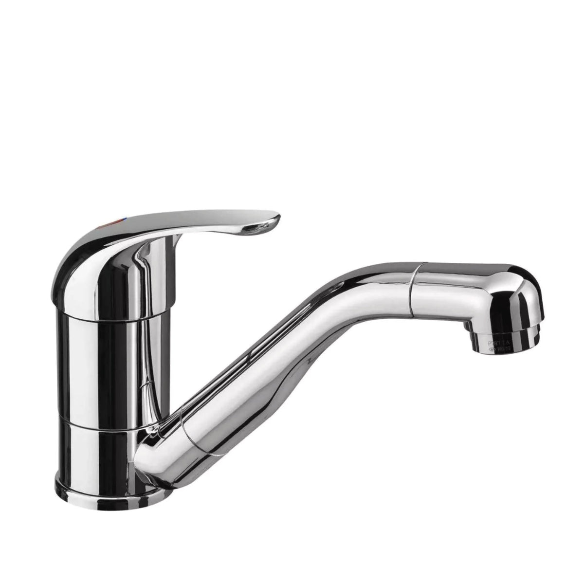 Rubinetto 12V Miscelatore monocomando in ceramica Reich Kama C bocca in plastica cromata 175 mm