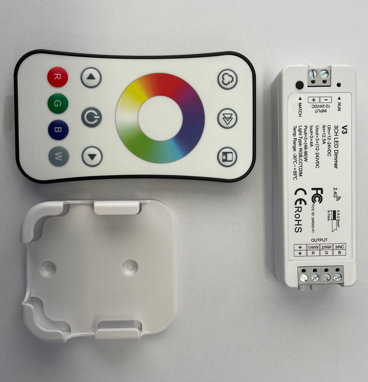 RGB LED strip 5m, extra bright, dimmable with remote control, COB quality
